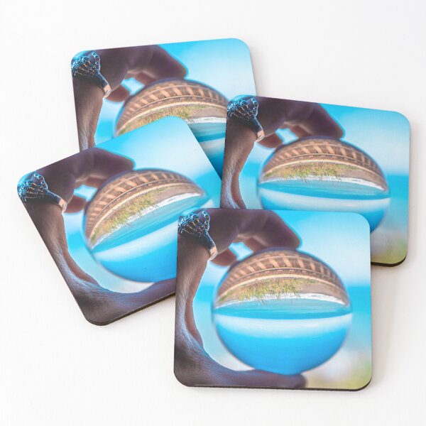 Item preview, Train Tracks Reflected in Lensball - Blue Ocean Travel Concept designed and sold by MDB_Shop.