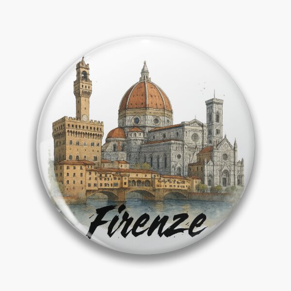 Item preview, Watercolor of Florence with its monuments designed and sold by creativelolo.