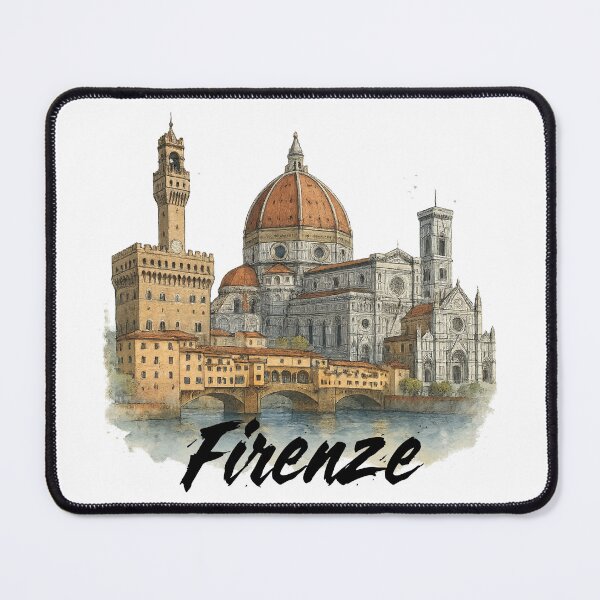 Item preview, Watercolor of Florence with its monuments designed and sold by creativelolo.