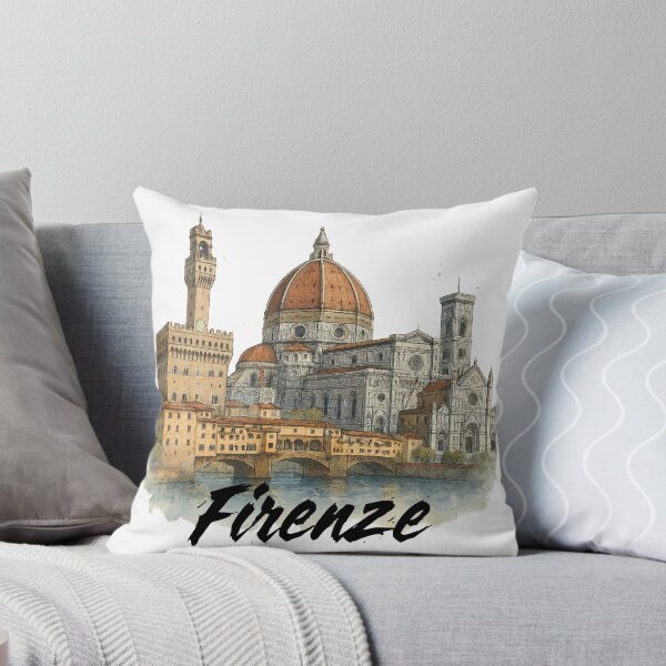 Item preview, Watercolor of Florence with its monuments designed and sold by creativelolo.
