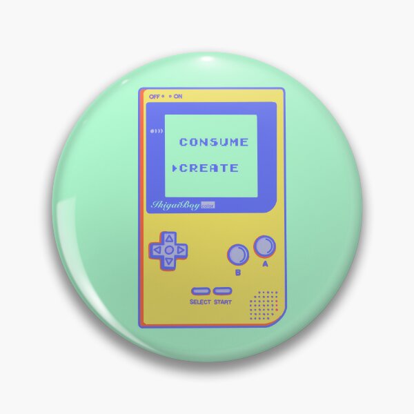 Item preview, Yellow retro gaming handheld console start screen inspirational quote designed and sold by kawaicherrypi.