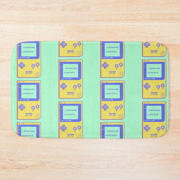 Item preview, Yellow retro gaming handheld console start screen inspirational quote designed and sold by kawaicherrypi.