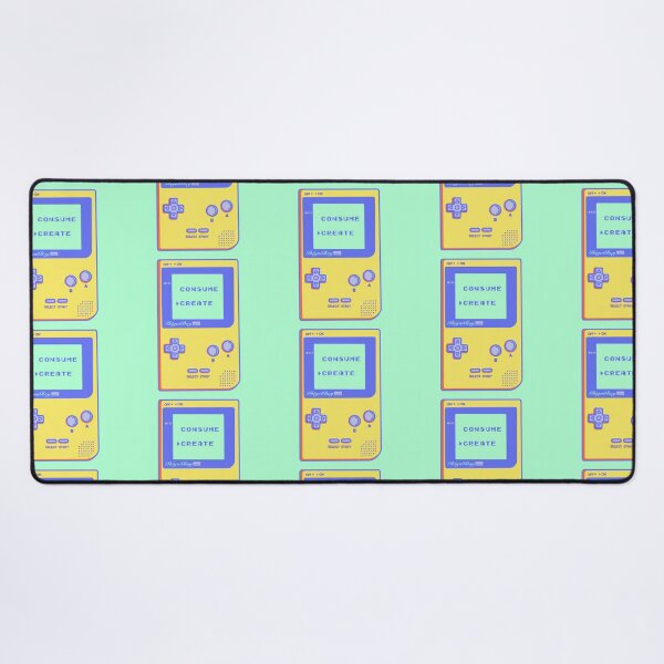Item preview, Yellow retro gaming handheld console start screen inspirational quote designed and sold by kawaicherrypi.