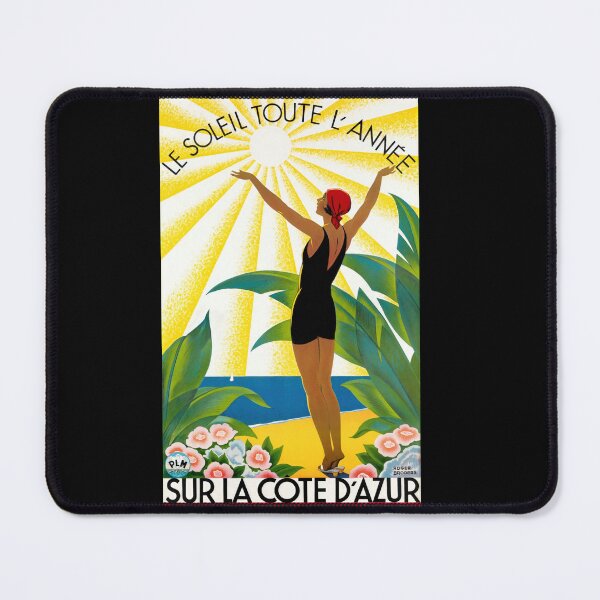 Item preview, Art Deco Travel Poster | Côte d'Azur by Roger Broders | French Riviera Vintage Print | 1920s & 1930s Wall Art Decor designed and sold by artofuniverse.