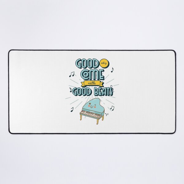 Item preview, Good Vibes Come with Good Beats – Cute Cartoon Piano Design for Music Lovers designed and sold by Ani-24.