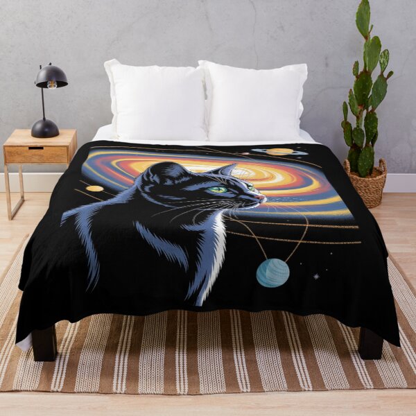 Item preview, Cat Staring at Planet Saturn  designed and sold by HuValverdeArt.