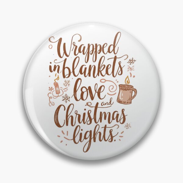 Item preview, Wrapped in Blankets, Love, and Christmas Lights — Cozy Winter Quote Art designed and sold by xMErCUrY03x.