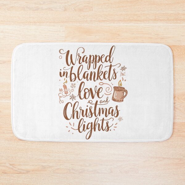 Item preview, Wrapped in Blankets, Love, and Christmas Lights — Cozy Winter Quote Art designed and sold by xMErCUrY03x.