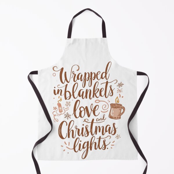 Item preview, Wrapped in Blankets, Love, and Christmas Lights — Cozy Winter Quote Art designed and sold by xMErCUrY03x.