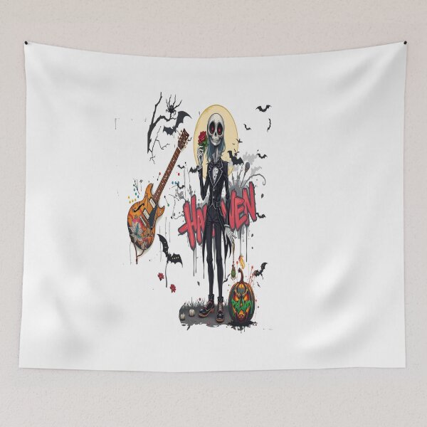 Item preview, halloween graffiti art anime cool family guitar designed and sold by atomsama.