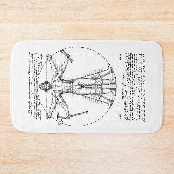Item preview, Fireman Fire Fighter Vitruvian Man Leonardo Da Vinci Vintage designed and sold by GrandeDuc.