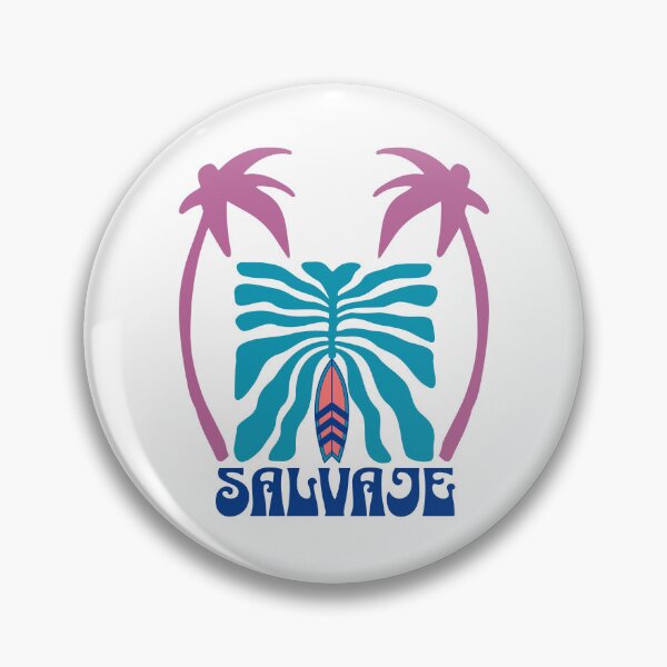 Item preview, Surf Salvaje-Palm tree with the abstract water attached to surfboard designed and sold by Surf-Salvaje.