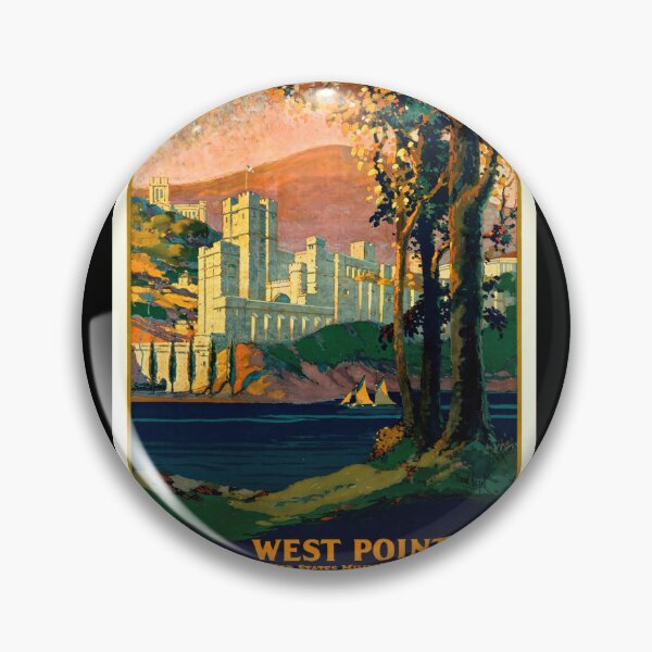Item preview, Vintage New York Central Lines Travel Poster | West Point Military Academy Art | Hudson River Scenic Landscape & History designed and sold by artofuniverse.