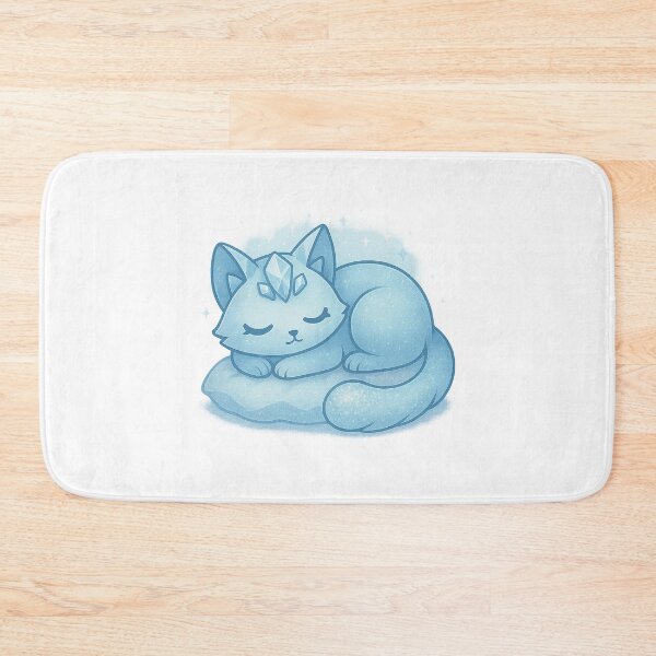 Item preview, Crystalline Cat Familiar | Chibi Frost Cat Sticker & Cozy Winter Art designed and sold by HerDreamCodes.