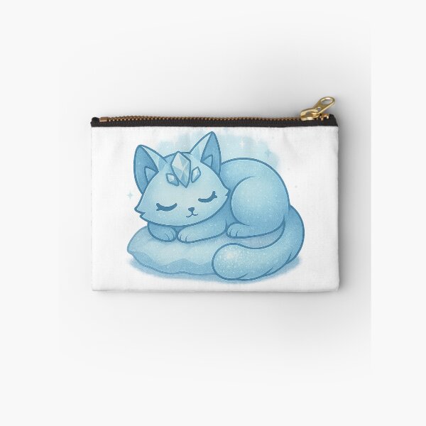 Item preview, Crystalline Cat Familiar | Chibi Frost Cat Sticker & Cozy Winter Art designed and sold by HerDreamCodes.