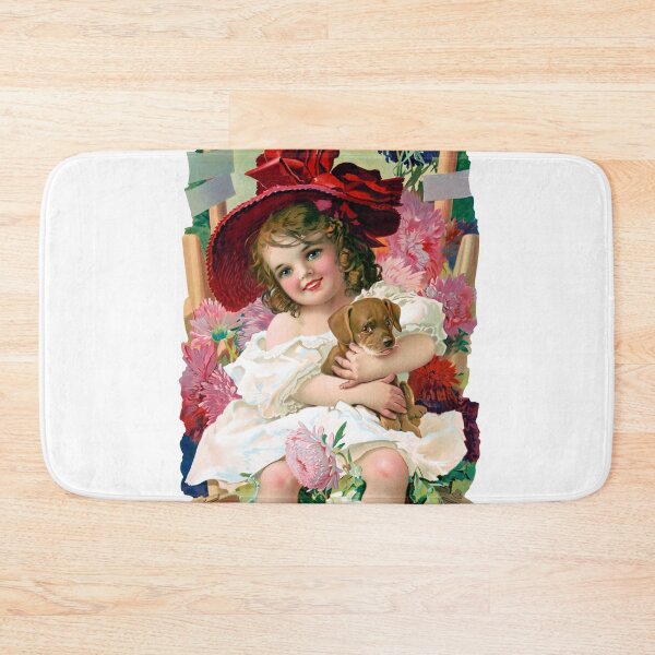 Item preview, Restored vintage little girl and puppy illustration. designed and sold by Shoot-The-Moon.