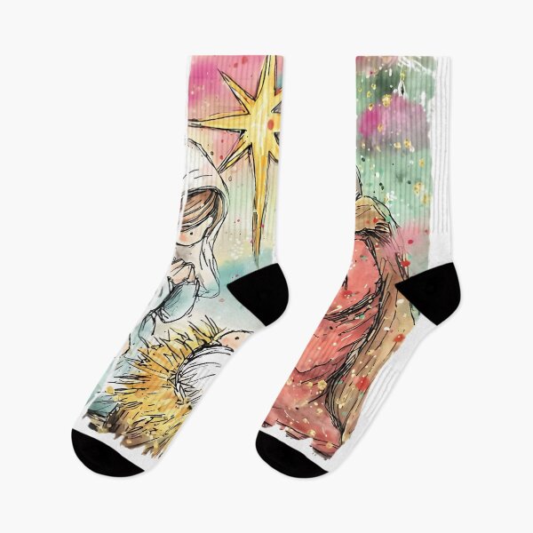 Item preview, Oh Come Let Us Adore Him | Watercolor Nativity Scene Christmas Art designed and sold by haynescarolex.