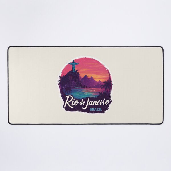 Item preview, Rio de Janeiro Brazil Vintage Travel Sticker Retro Sunset & Christ the Redeemer Design designed and sold by Blurbean.