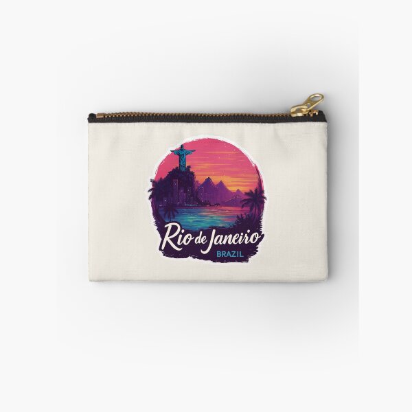Item preview, Rio de Janeiro Brazil Vintage Travel Sticker Retro Sunset & Christ the Redeemer Design designed and sold by Blurbean.