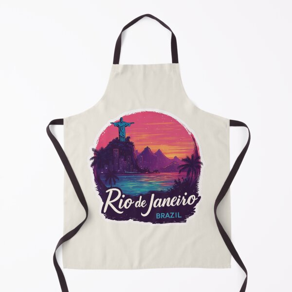 Item preview, Rio de Janeiro Brazil Vintage Travel Sticker Retro Sunset & Christ the Redeemer Design designed and sold by Blurbean.