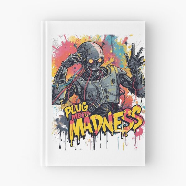 Item preview, Plug Me to Madness – Cyberpunk Robot Street Art Design designed and sold by Activity01.