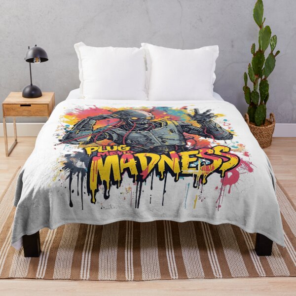 Item preview, Plug Me to Madness – Cyberpunk Robot Street Art Design designed and sold by Activity01.