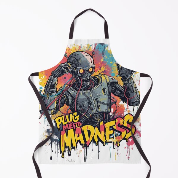 Item preview, Plug Me to Madness – Cyberpunk Robot Street Art Design designed and sold by Activity01.