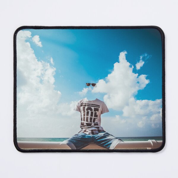 Item preview, Invisible Figure Sitting on Beach Railing - Bright Summer Concept designed and sold by MDB_Shop.