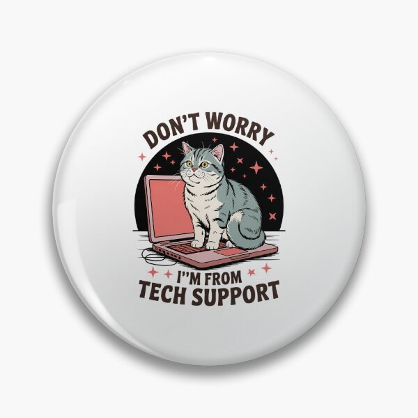 Item preview, Tech Support Cat Funny Cat Lovers designed and sold by CookWorldLaughs.
