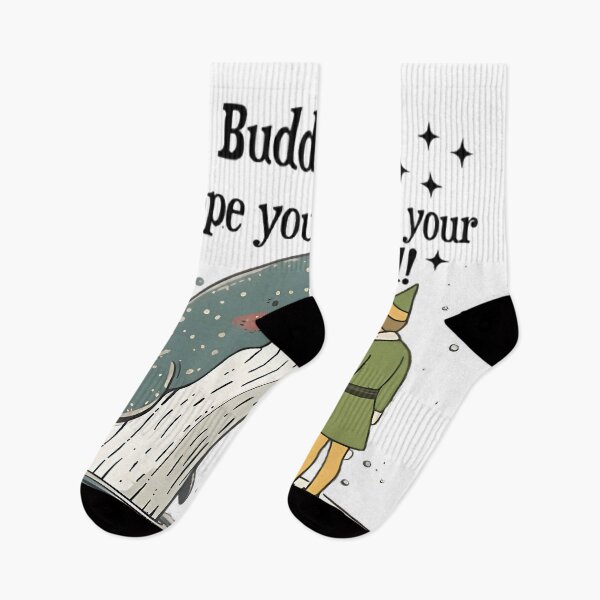 Item preview, Bye Buddy Hope You Find Your Dad | Funny Christmas Elf Narwhal Art designed and sold by jeanetterivera.