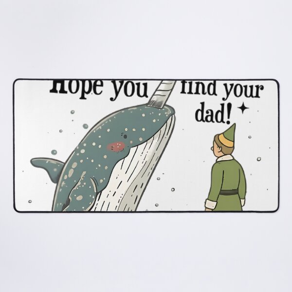 Item preview, Bye Buddy Hope You Find Your Dad | Funny Christmas Elf Narwhal Art designed and sold by jeanetterivera.