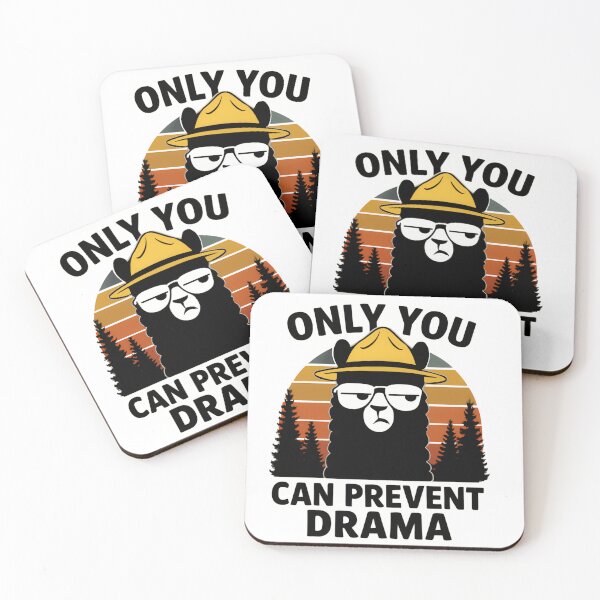 Item preview, Only You Can Prevent Drama Funny Llama Saying designed and sold by SkeletonsDanger.