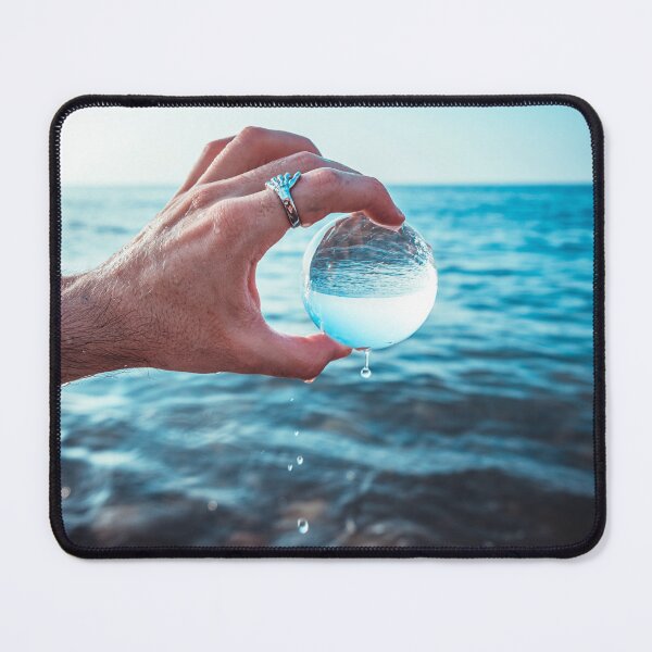 Item preview, Lensball with Dripping Water on Blue Ocean Horizon - Water Conservation Concept designed and sold by MDB_Shop.