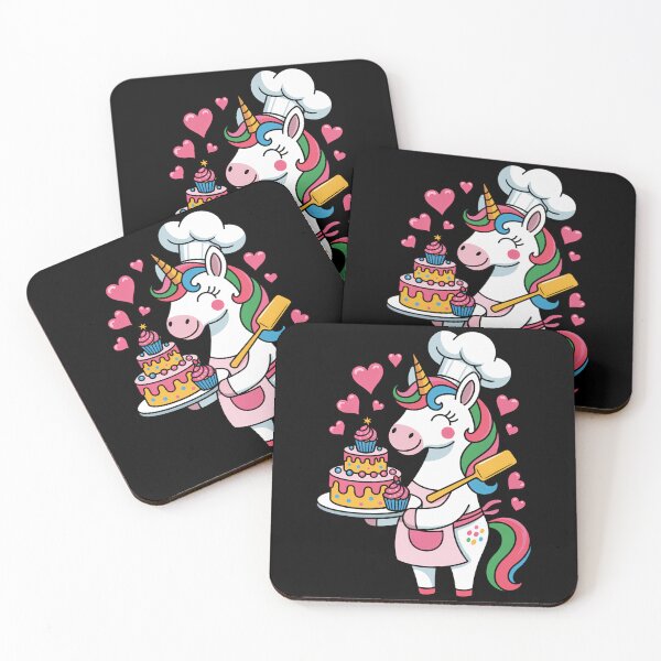 Item preview, Unicorn Baking Cupcakes designed and sold by CookWorldLaughs.