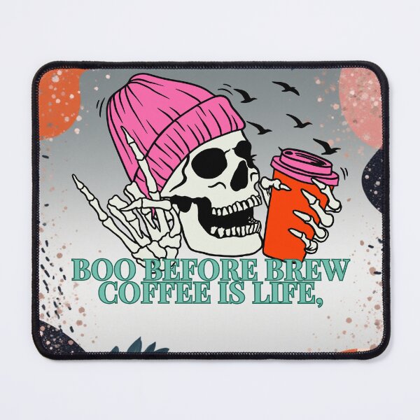Item preview, Good Vibes Halloween Colorful Skull Boo Before Brew, Coffee is Life designed and sold by DesignPrintWorks.