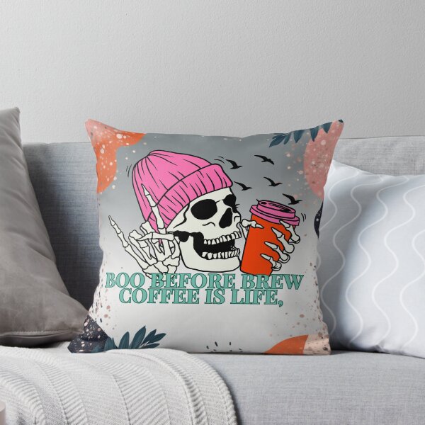 Item preview, Good Vibes Halloween Colorful Skull Boo Before Brew, Coffee is Life designed and sold by DesignPrintWorks.