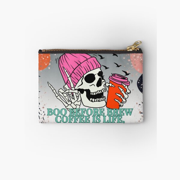 Item preview, Buenas vibras de Halloween Calavera colorida Boo antes de la infusión, el café es vida designed and sold by DesignPrintWorks.