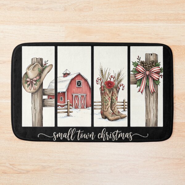 Item preview, Small Town Christmas | Rustic Country Farmhouse Holiday Art designed and sold by fayelamber.