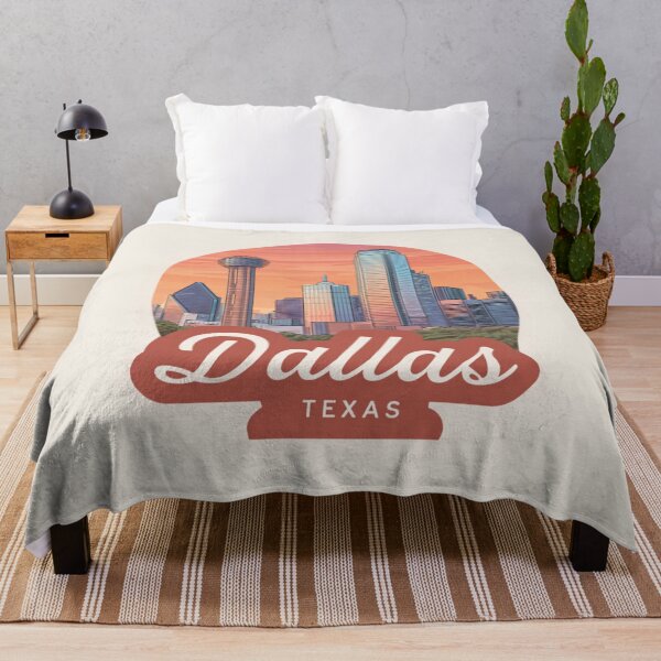 Item preview, Dallas Texas Vintage Travel Sticker Retro Skyline & Sunset Design designed and sold by Blurbean.