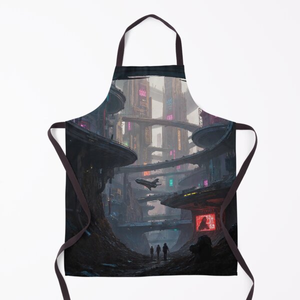 Item preview, Futuristic cyberpunk city wallpaper designed and sold by Planet Utoppia.