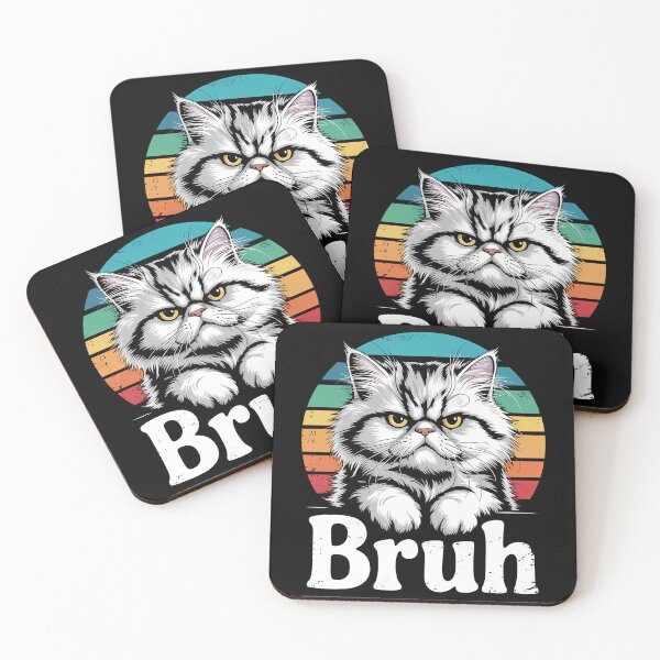 Item preview, Weird Cat Meme Bruh Funny Saying designed and sold by CookWorldLaughs.