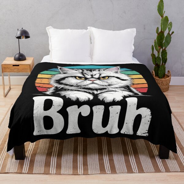 Item preview, Weird Cat Meme Bruh Funny Saying designed and sold by CookWorldLaughs.