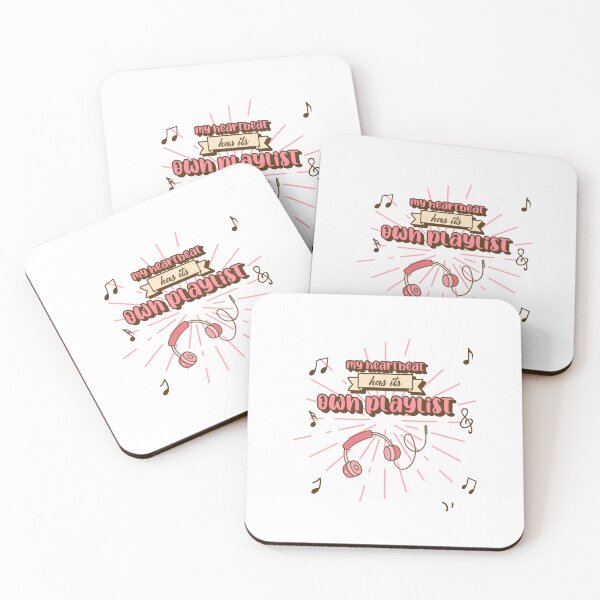 Item preview, My Heartbeat Has Its Own Playlist – Trendy Headphone Music Design designed and sold by Ani-24.