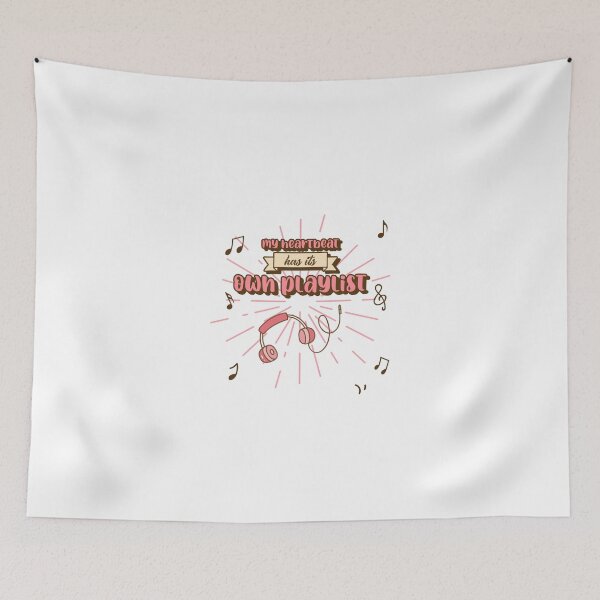 Item preview, My Heartbeat Has Its Own Playlist – Trendy Headphone Music Design designed and sold by Ani-24.
