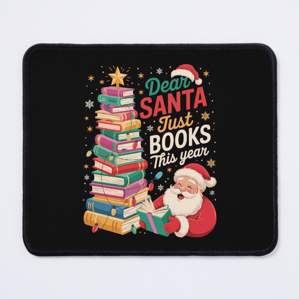 Item preview, Bookish Christmas Holiday Book Lovers Santa Reader Holiday Xmas designed and sold by CookWorldLaughs.