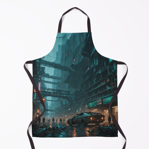 Item preview, Futuristic cyberpunk city wallpaper designed and sold by Planet Utoppia.