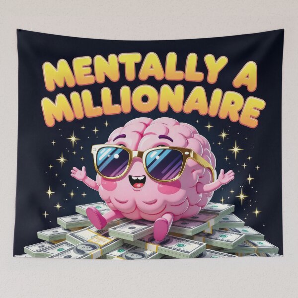 Item preview, Mentally a Millionaire as Cute Brain Edition designed and sold by CrystalCove11.