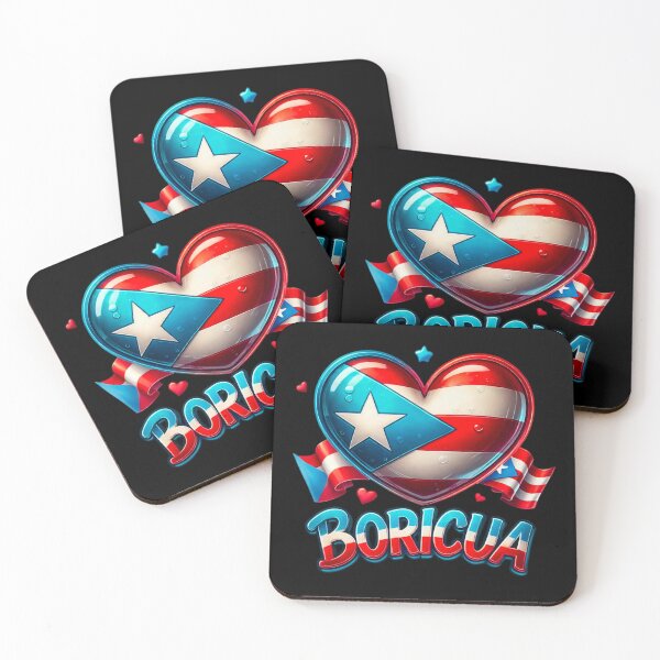 Item preview, Puerto Rico Boricua National Flag Heart Sticker designed and sold by Suzy Perez Art.