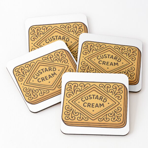 Item preview, Cartoon Custard Cream Biscuit | Cute Food Art designed and sold by Pokah79.