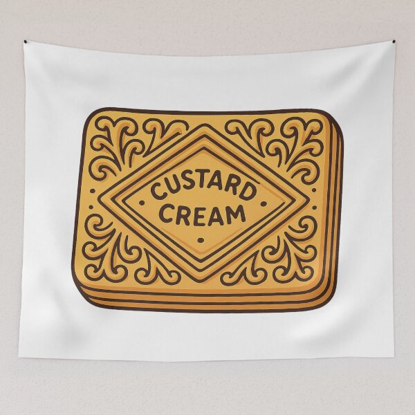 Item preview, Cartoon Custard Cream Biscuit | Cute Food Art designed and sold by Pokah79.